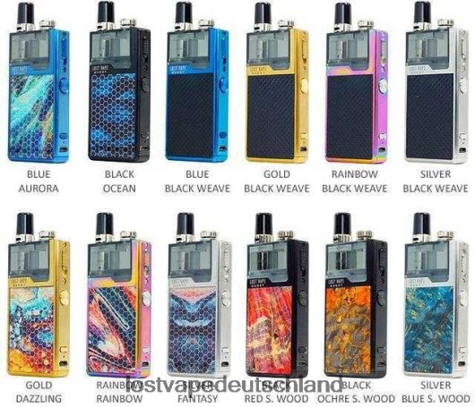 Lost Vape Quest Orion Q Pod-Gerät, komplettes Kit Edelstahl/Rivulet-Stabholz LVN20L481 Lost Vape Deutschland