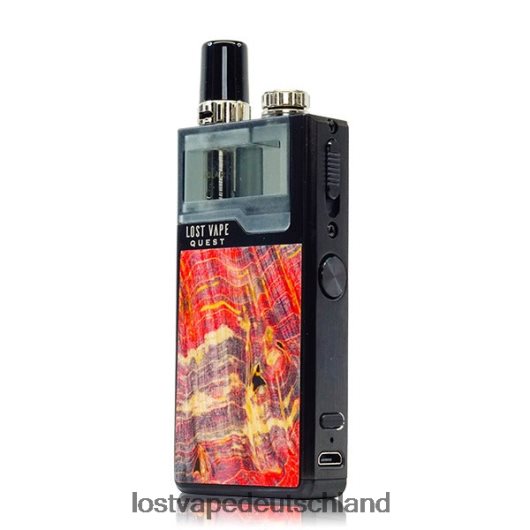 Lost Vape Quest Orion Q Pod-Gerät, komplettes Kit schwarz/rotes Stabholz LVN20L474 Lost Vape Wholesale