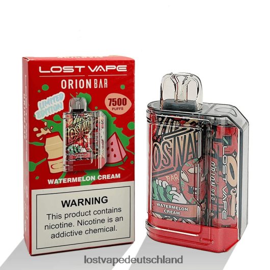 Lost Vape Orion Bar Einweg | 7500 Züge | 18ml | 50 mg Wassermelonencreme LVN20L99 Lost Vape Near Me