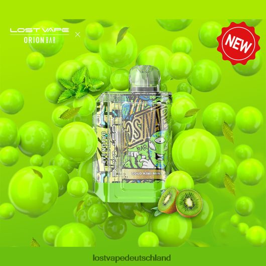 Lost Vape Orion Bar Einweg | 7500 Züge | 18ml | 50 mg goldene Kiwi-Minze LVN20L89 Lost Vape Near Me
