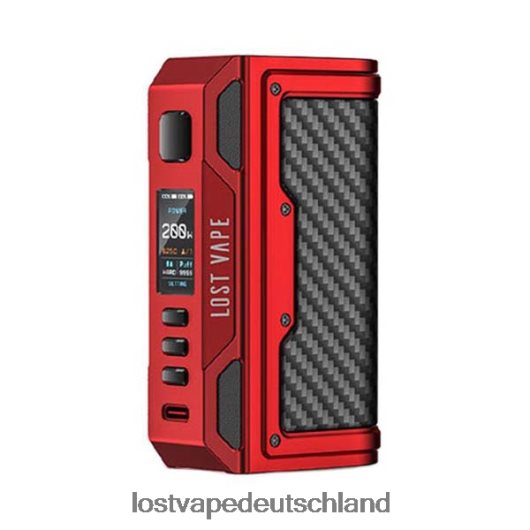 Lost Vape Thelema Quest 200w Mod Mattrot/Kohlefaser LVN20L178 Lost Vape Customer Service