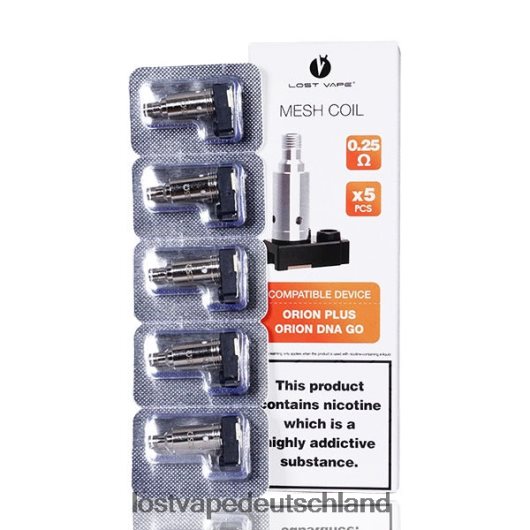 Lost Vape Orion plus DNA-Ersatzspulen (5er-Pack) 0,25 Ohm LVN20L36 Lost Vape Kaufen Deutschland