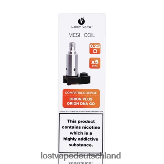 Lost Vape Orion plus DNA-Ersatzspulen (5er-Pack) 0,5 Ohm LVN20L326 Lost Vape Kaufen Deutschland