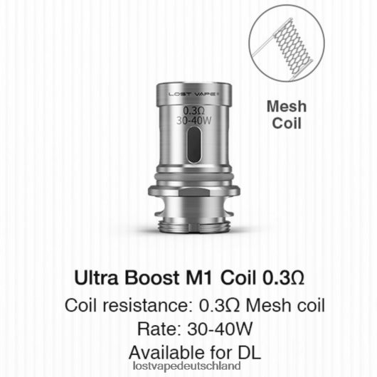 Lost Vape Ultra Boost-Spulen (5er-Pack) m1 v2 0,3 Ohm LVN20L346 Lost Vape Kaufen Deutschland