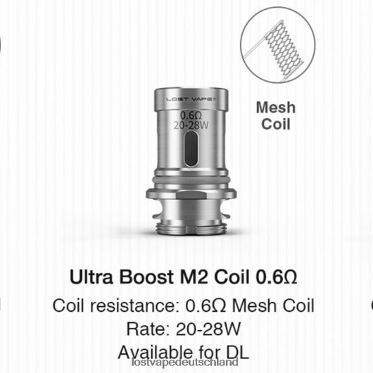 Lost Vape Ultra Boost-Spulen (5er-Pack) m2 v2 0,6 Ohm LVN20L347 Lost Vape Review Deutschland