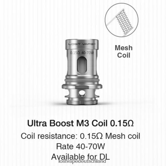 Lost Vape Ultra Boost-Spulen (5er-Pack) m3 v2 0,15 Ohm LVN20L348 Lost Vape Customer Service